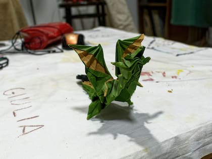 Una de las tantas figuras que Giulia hace en orgiami