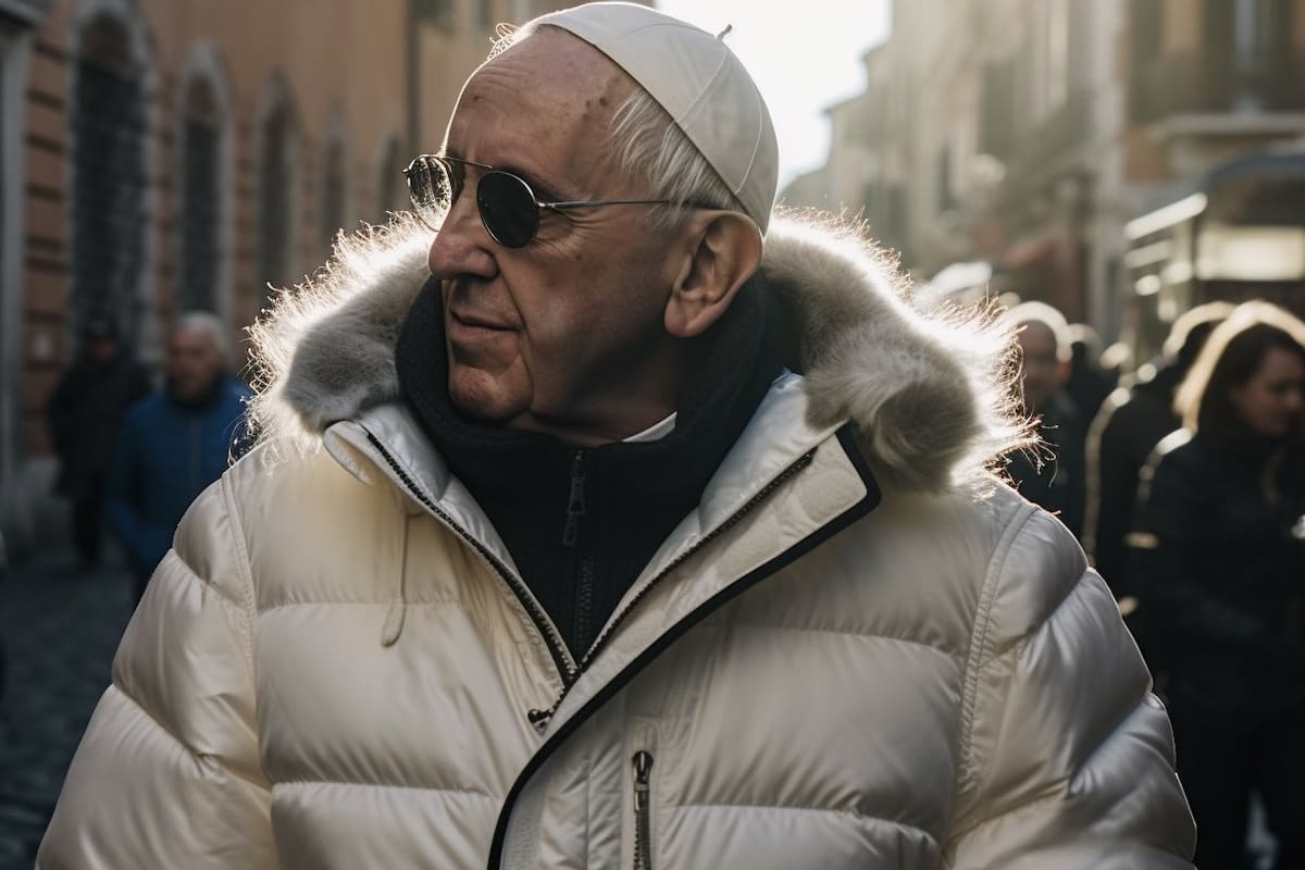 Una de las tantas imágenes del papa Francisco creadas con IA