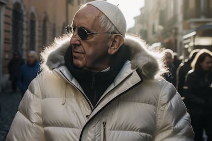 Una de las tantas imágenes del papa Francisco creadas con IA