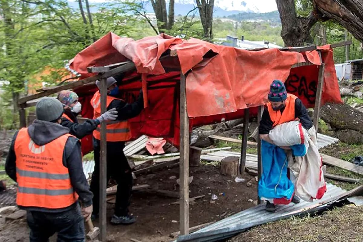 Una de las tantas ocupaciones que se registraron en las adyacencias de Ushuaia