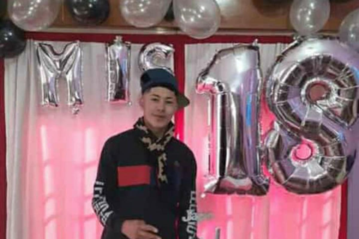 Una de las últimas imágenes de Lucas Nahuel Verón que fue asesinado ayer a la madrugada