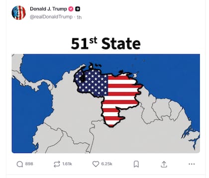 Una de las últimas imágenes que Trump compartió en su cuenta