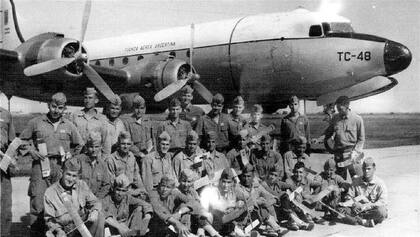 Una de las últimas imágenes tomadas a los cadetes del TC 48 antes de partir rumbo a centroamérica