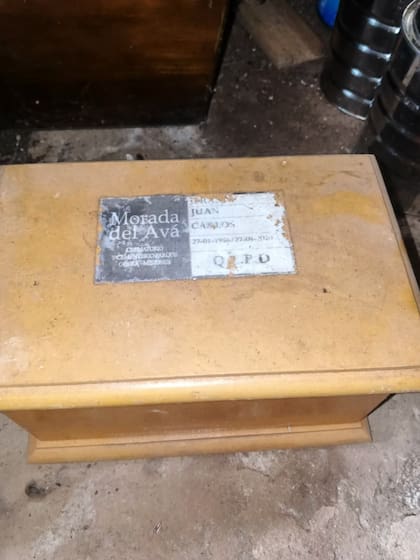 Una de las urnas encontradas (Gentileza: Misiones Online).