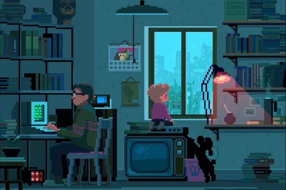 Una de las viñetas de Gustavo Vilsener hechas con pixel art