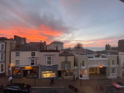 Una de las vistas desde su ventana en la Isla de Wight