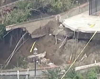 Una de las viviendas del sector quedó inhabitable luego del deslizamiento