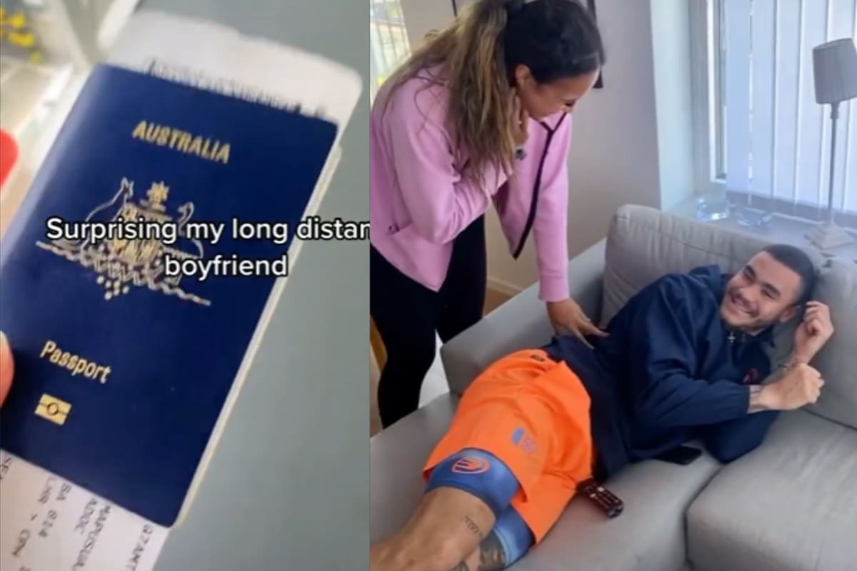 Una decepción: la reacción de un joven al ver a su novia que había viajado miles de kilómetros para verlo