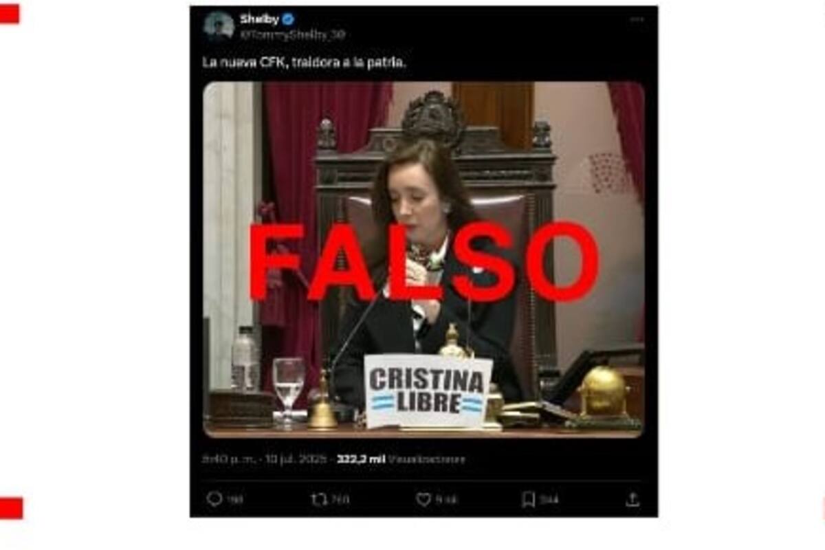 Una desinformación sobre Victoria Villarruel