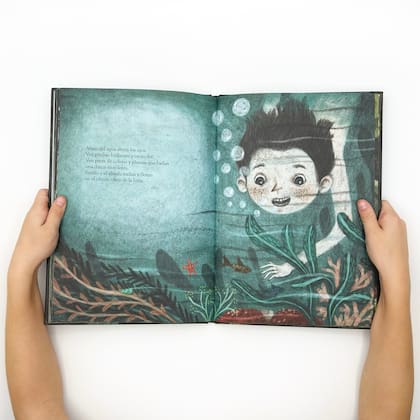 Una escena de "Cómo llegar a la luna", ilustrada por Ana Sender