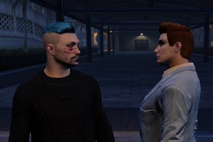 Una escena de Grand Theft Hamlet, un documental sobre un montaje de Hamlet en el universo del videojuego Grand Theft Auto