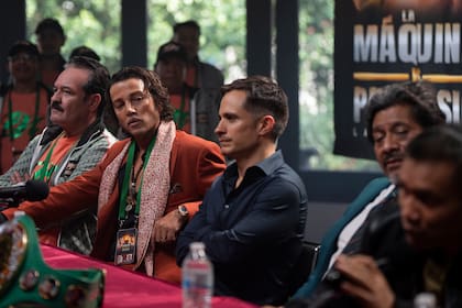 Una escena de La Máquina, con Sixto (Jorge Perugorría), Andy Luján (Diego Luna) y Esteban Osuna (Gael García Bernal)