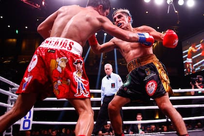 Una escena de la pelea que coronó a Martinez en Las Vegas