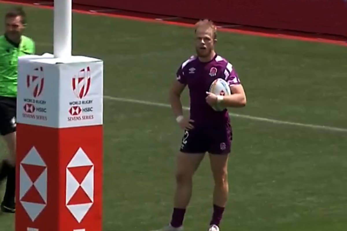 Una escena insólita en el encuentro de Seven que ganó Argentina ante Inglaterra: Will Homer decide no apoyar el try