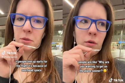Una especialista en viajes aprovechó una situación usual durante el abordaje para contar cuál es el verdadero motivo; "no es para subir primero al avión"