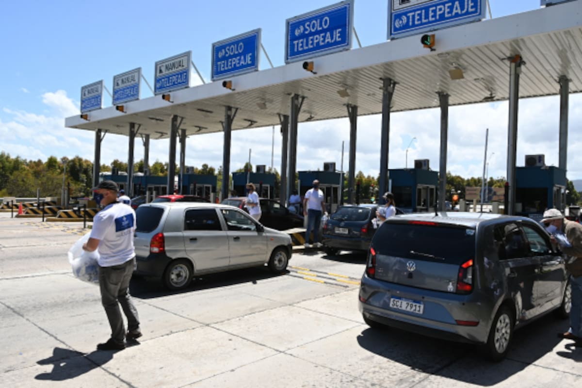 Una estación de peaje en Montevideo