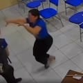 Una adolescente apuñaló a su profesora en Brasil y la agresión fue captada por una cámara de seguridad