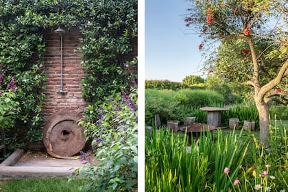 Una experiencia, como un lugar para tomar una ducha, o un lugar para estar, aportan personalidad y carácter al jardín