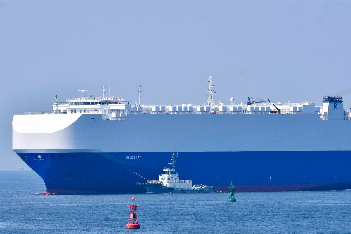 Una explosión golpeó al Helios Ray, de propiedad israelí, mientras navegaba en el golfo de Omán, el 26 de febrero pasado