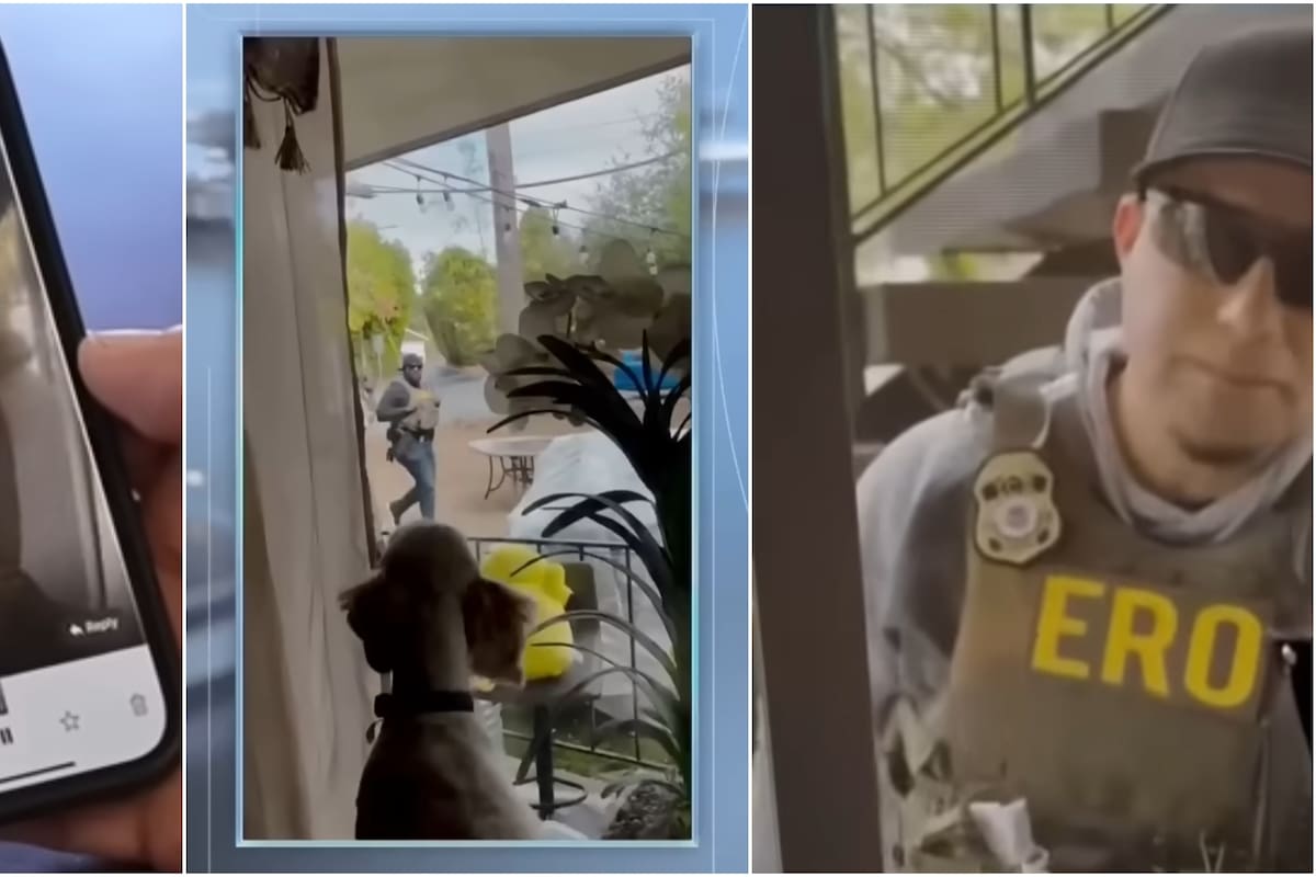 Una familia de California evitó que el ICE entrara en su casa (captura de video de Telemundo)