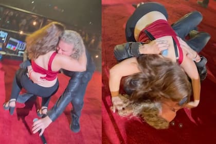 Una fan abrazó tan fuerte al vocalista de Maná, que lo llevó hasta el suelo