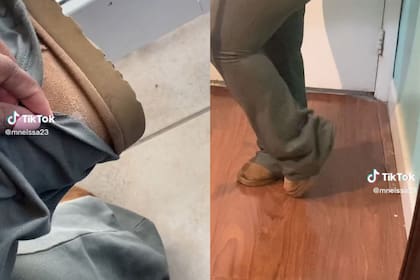 Una fashionista de EE.UU. mostró en redes su truco casero, sin hilo y aguja, para que los pantalones largos no toquen el suelo