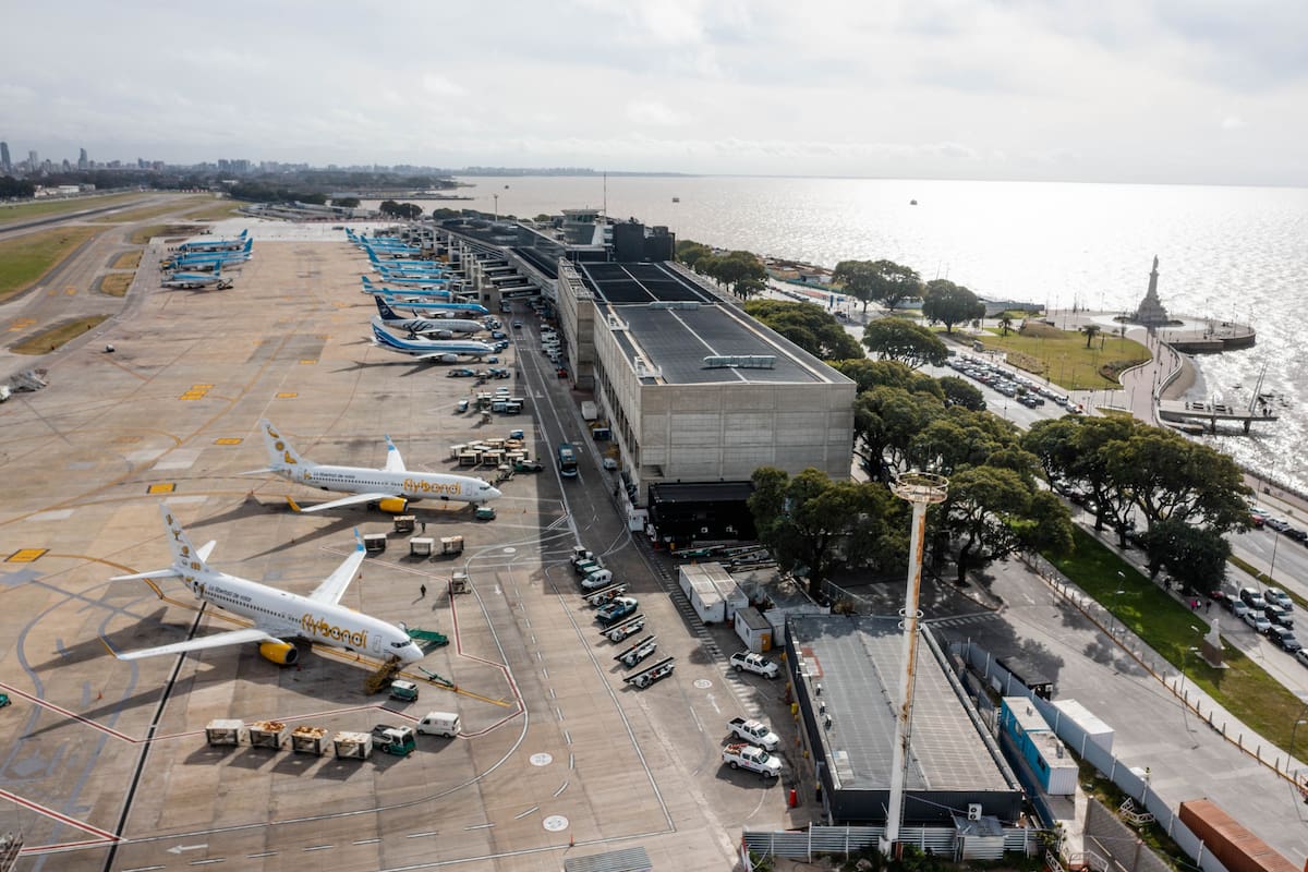 Una foto aérea de Aeroparque