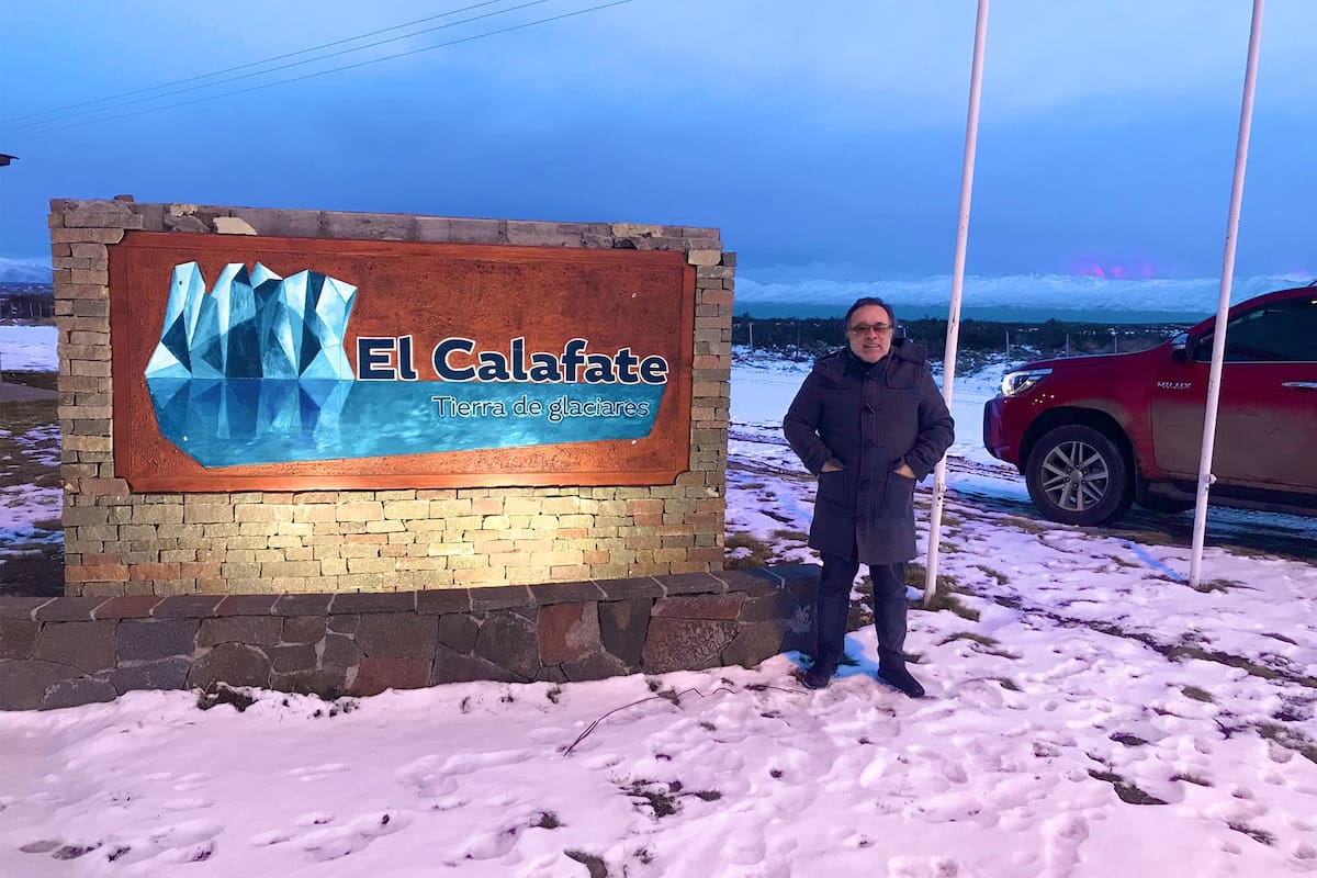 Una foto de Carlos Telleldín, en Calafate