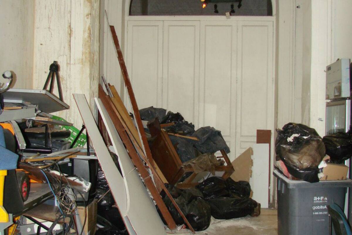 Una foto de cómo se encontraba el subsuelo de la Casa de Gobierno en diciembre de 2015