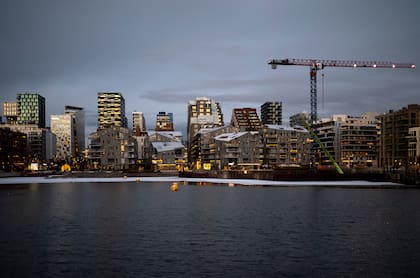 Una foto de edificios de Oslo, Noruega, tomada el 8 de diciembre del 2022. (AP foto/Markus Schreiber)