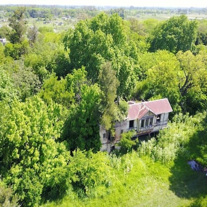 Una foto de la estancia tomada desde un drone