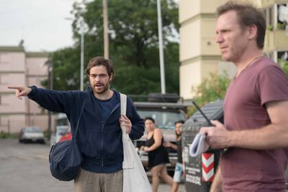 Una foto del rodaje de la primera temporada de Un gallo para Esculapio