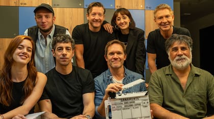 Una foto del rodaje de Sanamente, la nueva serie de Adrián Suar