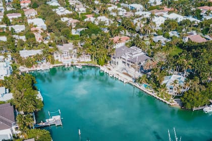 Una foto panorámica de Key Biscayne, Florida