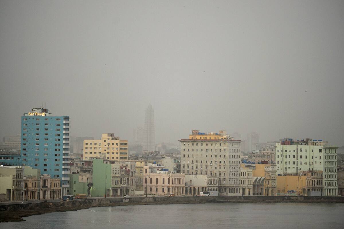 Una gran nube de polvo proveniente del Sahara cubrió a Cuba