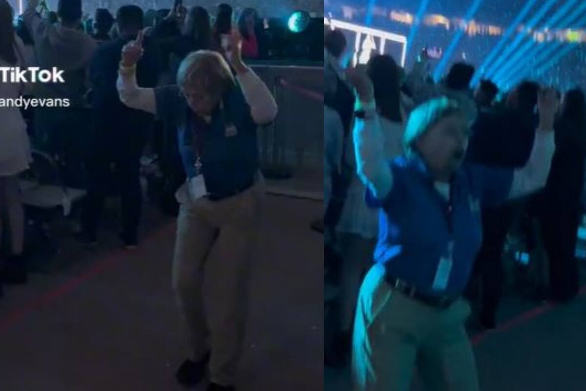 Una guardia de seguridad fue captada mientras disfrutaba del concierto de Taylor Swift en Glendale, Arizona