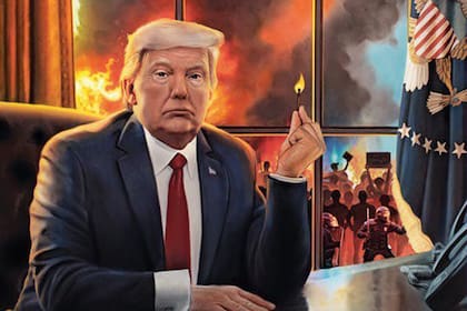 Una ilustración de Der Spiegel del año pasado volvió a circular con el caos en el Capitolio