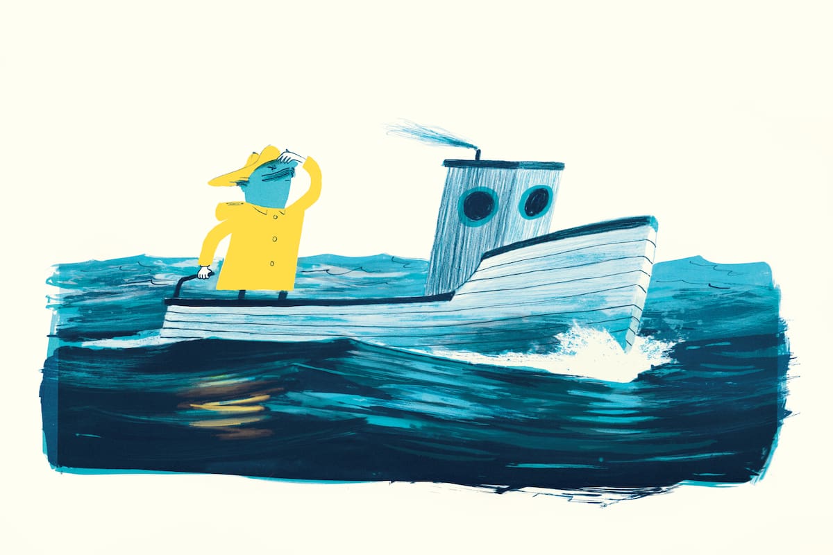 Una ilustración de Oliver Jeffers para su nuevo libro, "El destino de Fausto"