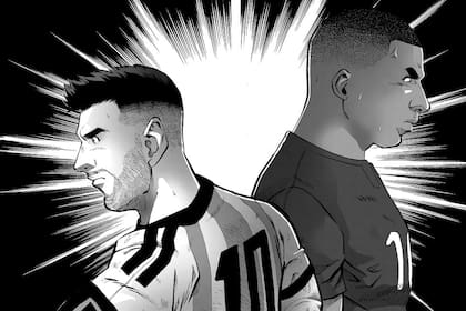 Una ilustración de Pulga, el manga sobre la vida de Lionel Messi