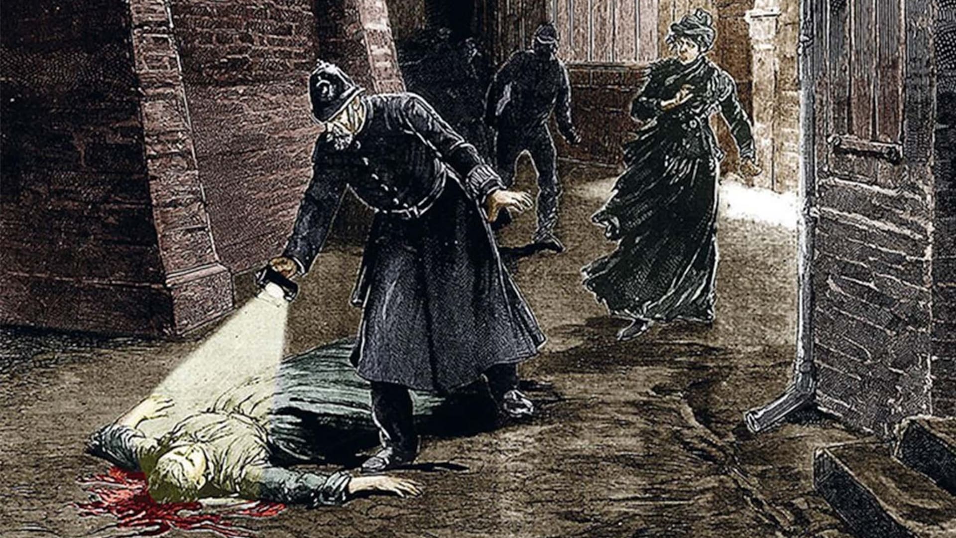 Una ilustración de uno de los crímenes de Jack, el Destripador en Whitechapel. Sus víctimas presentaban cortes en la garganta, mutilaciones en el área genital y abdominal, extirpación de órganos y desfiguración del rostro de mujeres que se dedicaban a la prostitución.