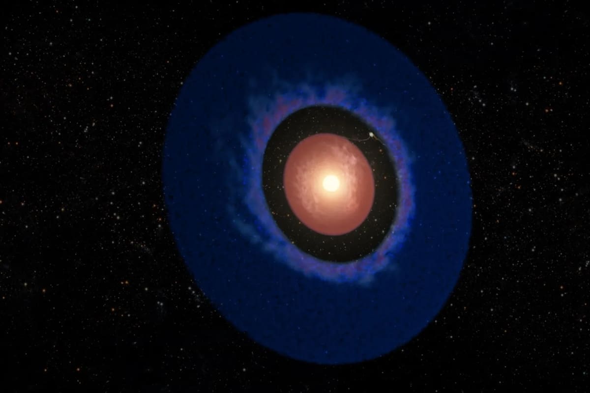 Una ilustración del "planeta bebé" Elias 2-24 b