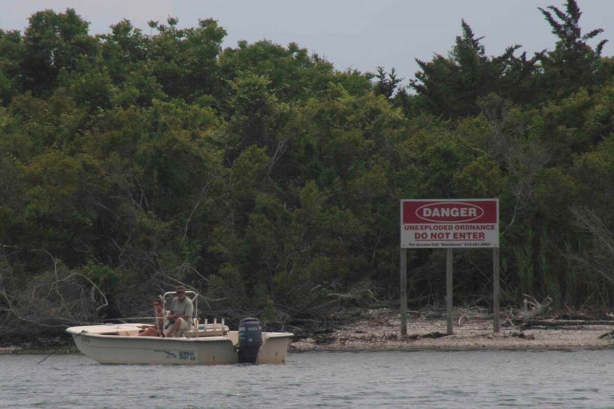 Una imagen a la distancia del Campamento Base Lejeune, en Carolina del Norte