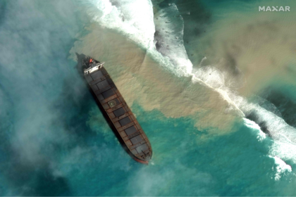 Una imagen aérea que da cuenta de la extensión de la catástrofe