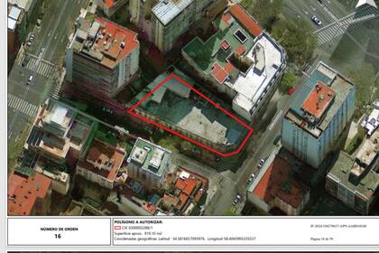 Una imagen aérea del edificio publicada en el anexo del Boletín Oficial