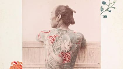 Una imagen de 1895 de un miembro de la yakuza.