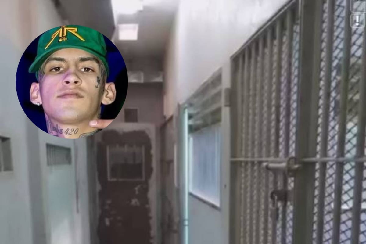 Una imagen de la celda donde se encuentra L-Gante en la DDI de Quilmes