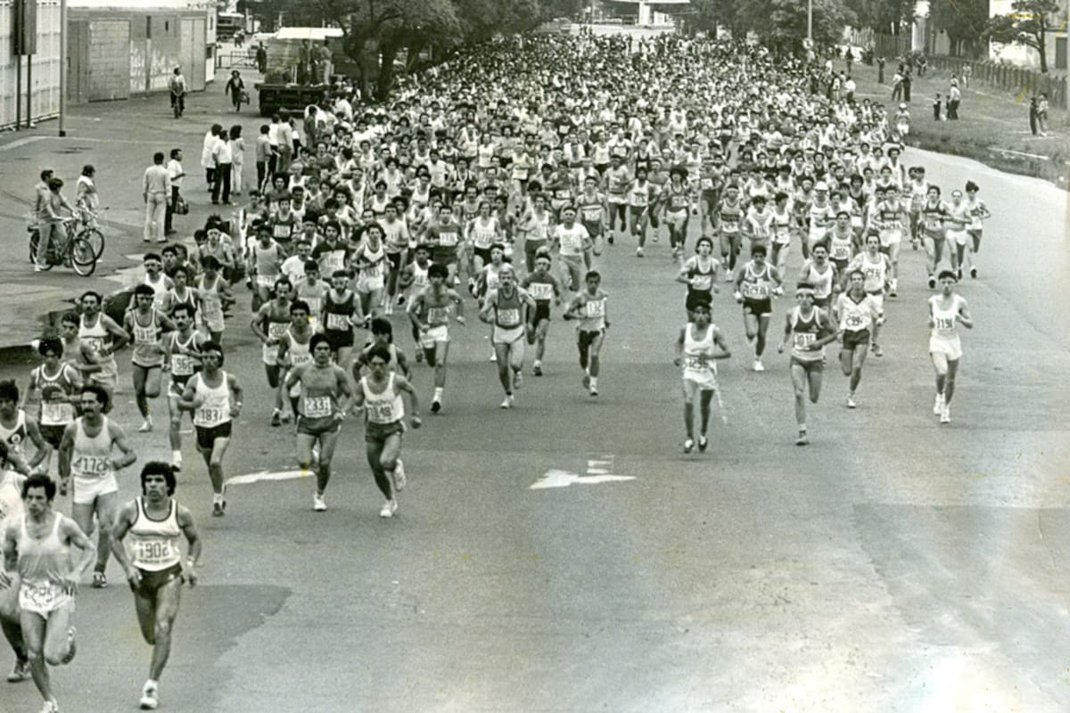Una imagen de la maratón de 1985