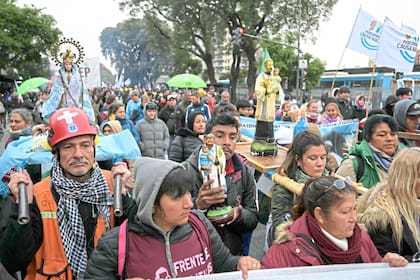 Una imagen de la marcha por San Cayetano de 2025