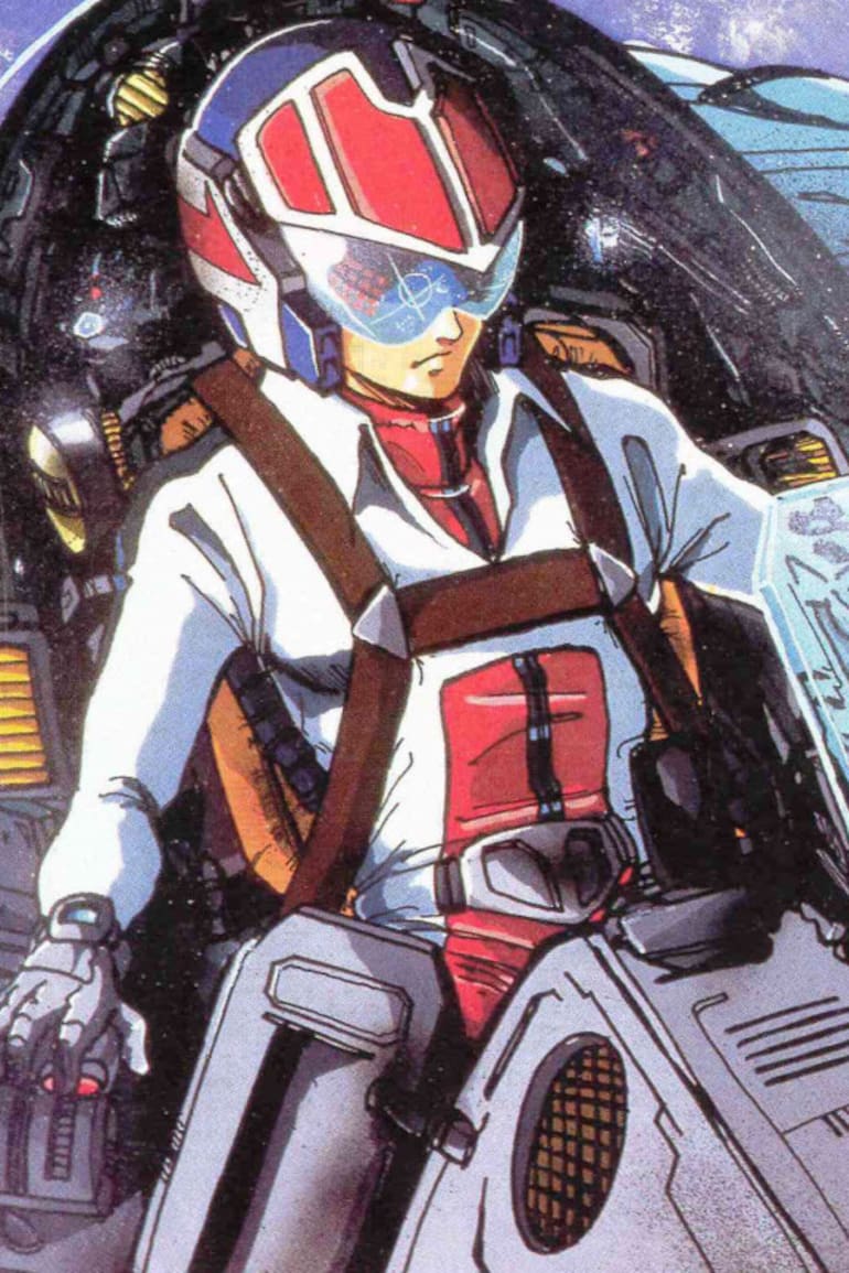 Una imagen de la serie animada Robotech