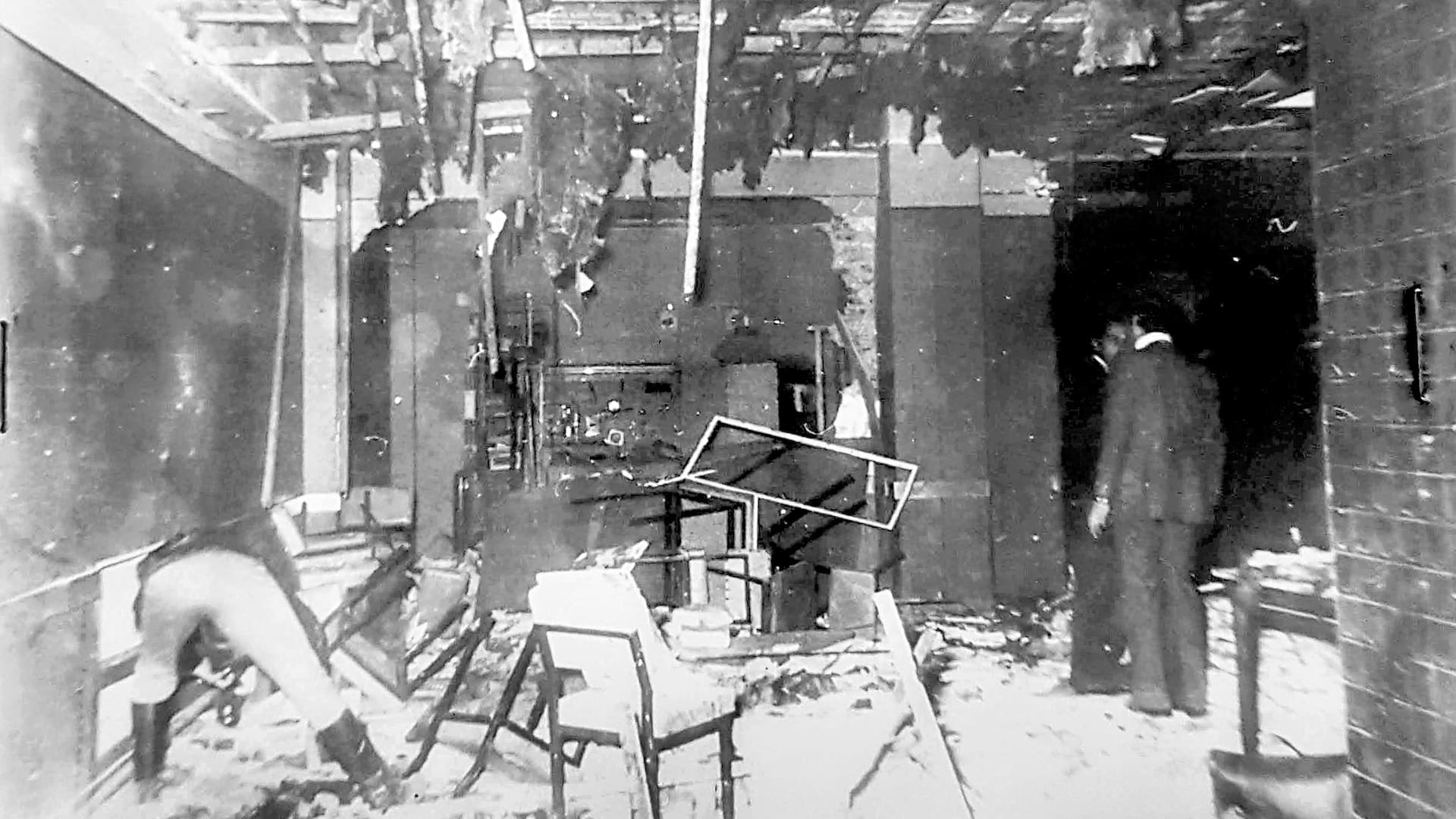 Una imagen de la Superintendencia de Seguridad Federal tras el atentado de Montoneros que dejó 24 muertos